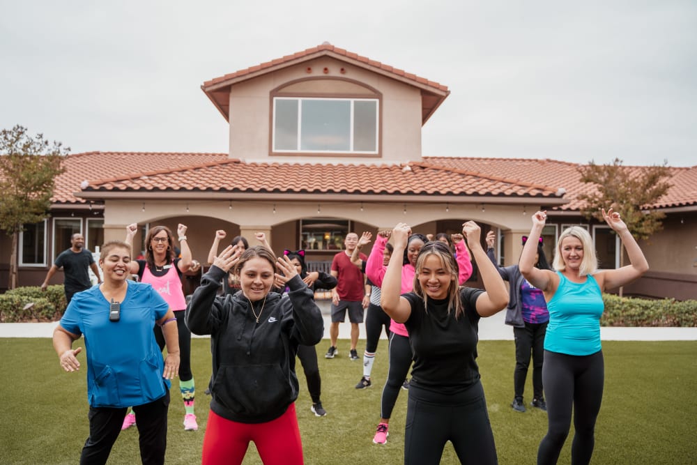 residents exercising