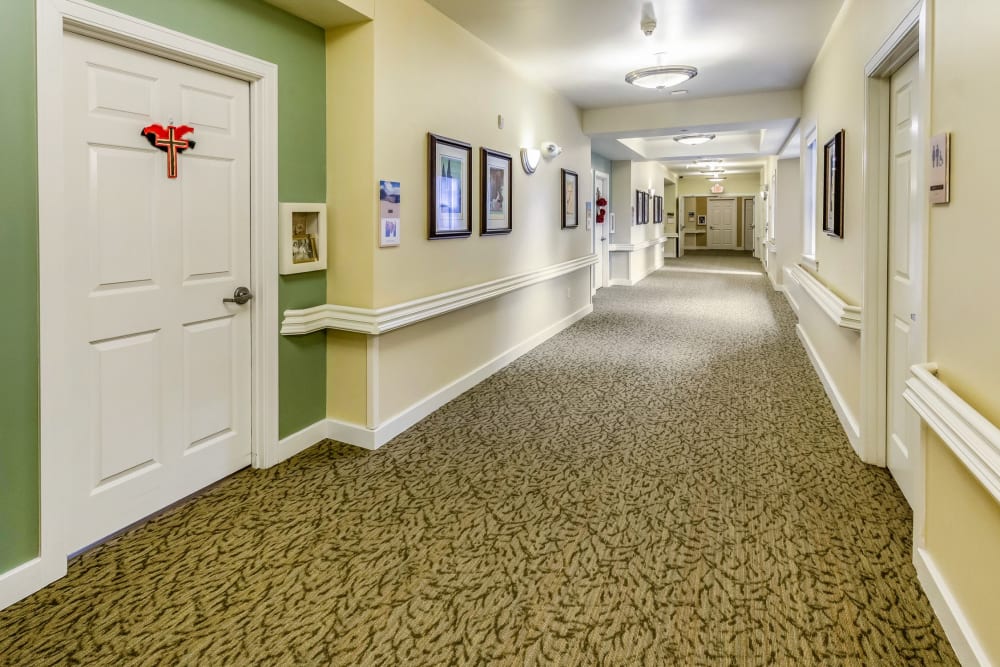 Spacious hallways