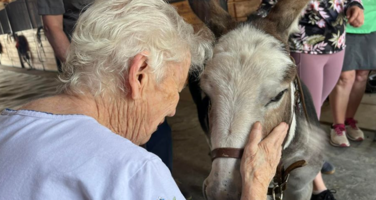 Chesea Place Memory Care resident animal therapy